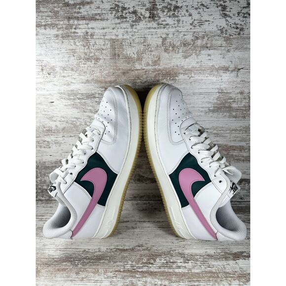 Men\'s Nike Air Force 1 Low Nike ID By You Custom White/Pink/Green Sneakers Sz 13 main image 13